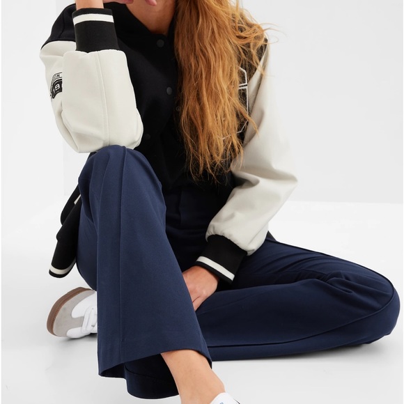 NWT GAP High Rise BiStretch Flare Pants navy new - Picture 3 of 9